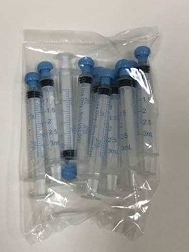 Easy Glide 3ml 3cc Oral Syringe, Luer Slip, Caps Included, Great for Oral Medicine and Home Care, 50 Count Easy Glide