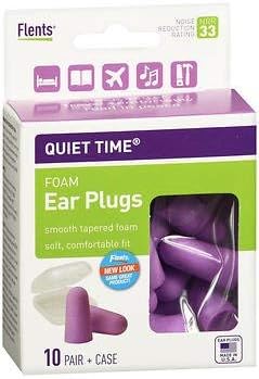 Flents Quiet Time Comfort Foam Ear Plugs - 10 Pair, Pack of 2 Flents