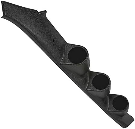 GlowShift Black Triple Pillar Gauge Pod Compatible with GMC S15 Sonoma 1982-1993 - ABS Plastic - Mounts (3) 2-1/16" (52mm) Gauges to Vehicle's A-Pillar GlowShift