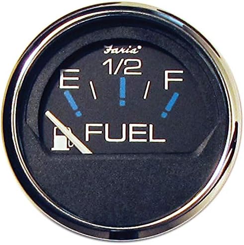 Faria Chesapeake Black 2" Fuel Level Gauge (E-1/2-F) Faria