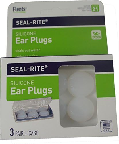 Flents Seal-Rite Silicone Ear Plugs, 3 Pairs (Pack of 4) Flents