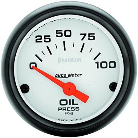 Auto Meter 5727 Phantom Electric Oil Pressure Gauge,2.3125 in. Auto Meter