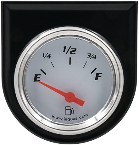 Equus 5362 2" Fuel Level Gauge, White Equus