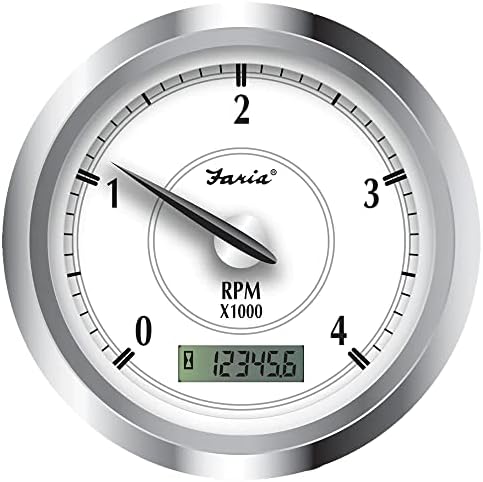 Faria Newport SS 4" Tachometer w/Hourmeter f/Diesel w/Magnetic Pick-Up - 4000 RPM Faria