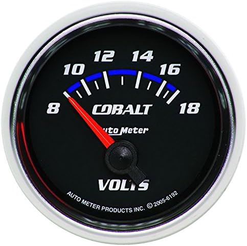 Auto Meter 6192 Cobalt Electric Voltmeter Gauge 2.3125 in. Auto Meter