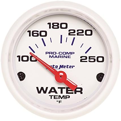 AUTO METERAutoMeter Gauge, Water Temp, 2 1/16", 100-250ºf, Electric, Marine White (200762) Auto Meter