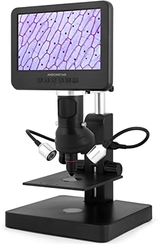 Andonstar AD246P 1000X Digital Microscope for Adults,3 Lens 7 inch LCD for Biological Microscope Kit, PCB Soldering Microscope for Phone Watch Repairing, 32G SD Card Andonstar