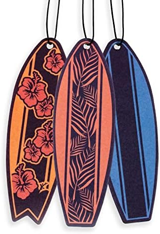 Cool Surfboards Car Air Fresheners, Car Air Fresheners Scented With Essential Oils (3 Pack) Fresh Fresheners