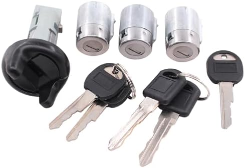 MOTOKU Ignition Switch Lock Cylinder and Door Lock Cylinder Tumbler with Keys Kit for Chevrolet for GMC C1500 C2500 K1500 K2500 Suburban Tahoe Suburban 1500 Yukon with AUTO Transmission Motoku