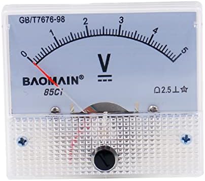 Аналоговый вольтметр 85C1, диапазон измерения 0-5 В, точность класса 2.5, размеры панели 65 x 57 мм Baomain