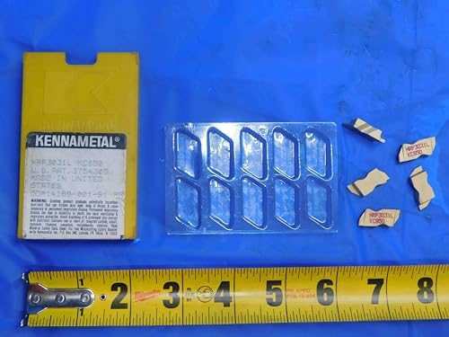 M & J Tooling LLC 5pcs New KENNAMETAL NRP3031L KC850 TiN Coated Carbide Grooving Inserts INDEXABLE - AJ1616RDT M & J Tooling LLC