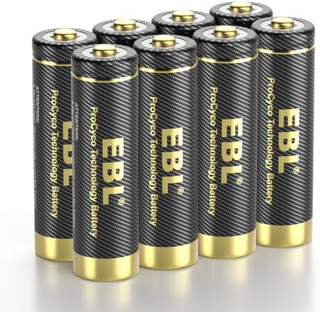 Перезаряжаемые аккумуляторы AA 1.2V 2800mAh NiMH, высокая емкость, набор из 8 штук Ebl