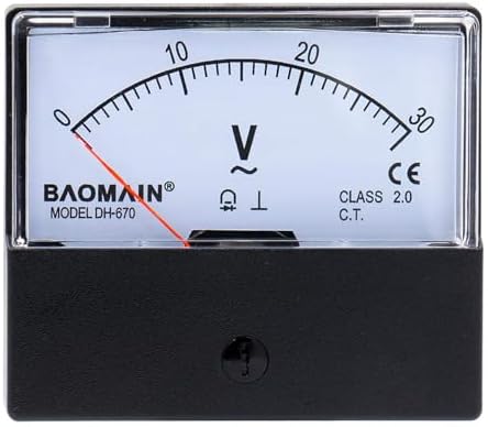 Аналоговый вольтметр DH-670 для измерения переменного тока 0-30 В, класс точности 2.5 Baomain