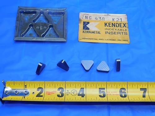 5pcs New KENNAMETAL KENDEX TNG438 K21 Carbide Turning Inserts INDEXABLE - AJ0649RDT M & J Tooling LLC