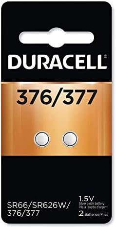 Кнопочные батарейки 1.5V 376/377, 2 шт. в упаковке, производство Швейцария Duracell