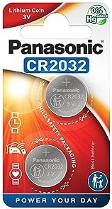 Литиевые монетные батарейки CR2032, 3 В, 2 штуки, срок службы до 8 лет Panasonic