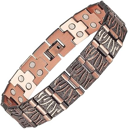 MagVIVACE Copper Bracelet for Men for Arthritis, Magnetic Therapy Bracelet with 3500 Gauss Effective Magnets, Healthy Jewelry Gift MagVIVACE