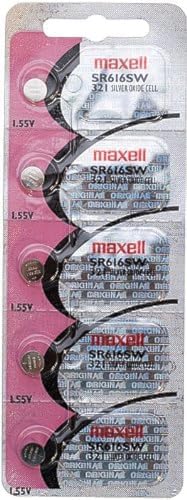 Батарейки для часов Maxell 321, серебряно-оксидные, 1.55 В, набор из 5 штук Eurotool