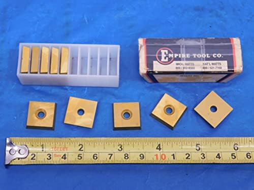 10PCS New Empire Tool CO SPMW 630 ? TiN Coated Carbide Turning Inserts INDEXABLE - MS5055LVR M & J Tooling LLC