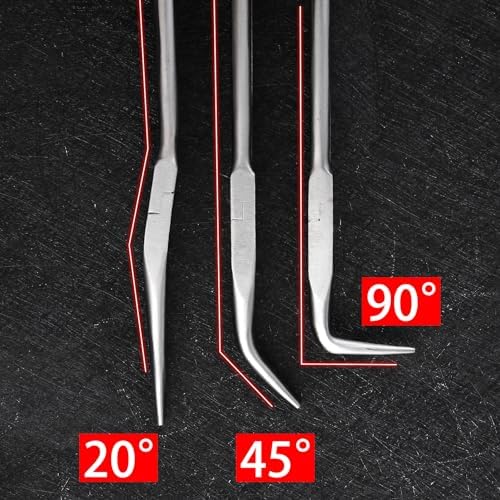 SPEEDWOX 16-Inch 20 Degree Extra Long Needle Nose Pliers Curved Nose Pliers Angle Long Needle Nose Pliers Long Nose Pliers Long Reach Pliers Long Reach Tool Long Pliers Angled Needle Nose Pliers Speedwox