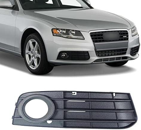 Fog Light Cover For 2009 2010 2011 2012 Audi A4 - Fits Passenger Side of Audi A4 Front Bumper - Replacement For Audi A4 Base Quattro Fog Light Cover Grill Bezel Trim Upparts