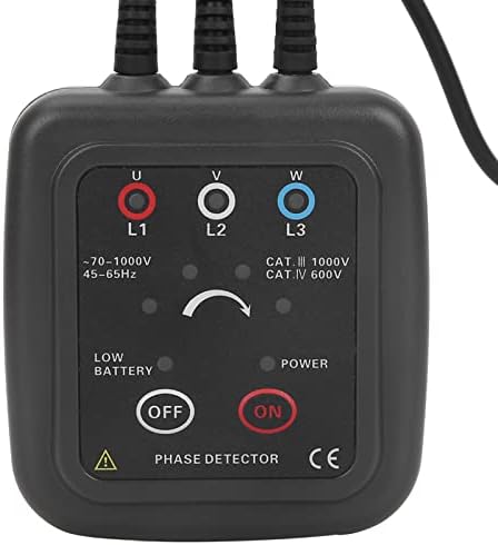 Phase Meter, AC ETCR1000C Rotation Monitor Phase Meter with Magnetic Base, 70 to 1000V Non Phase Sequence Detector for Industry Estink