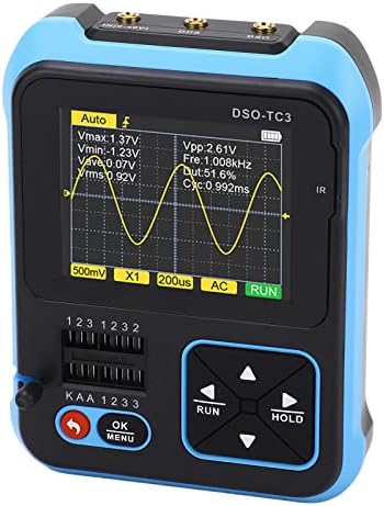 TC3 Handheld Oscilloscope Kit Color Screen Oscilloscope Multimeter Inductance Capacitance Tester (High Configuration) Eujgoov