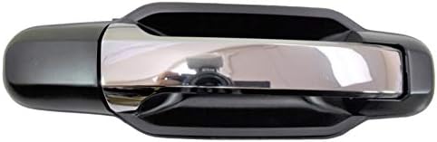 PT Auto Warehouse KI-3550MP-RR - Exterior Outer Outside Door Handle, Chrome Lever with Black Housing - Rear Right Passenger Side PT Auto Warehouse