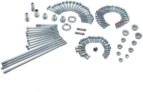 GY6 Engine Bolt Set (Cylinder Studs, Oil Drain Bolt, Clutch Nut, Cam Chain Guide, Intake & Exhaust Studs, CVT Cover Bolts) for 150cc 172cc 180cc Scooter Motors Moped Yd-Ps001