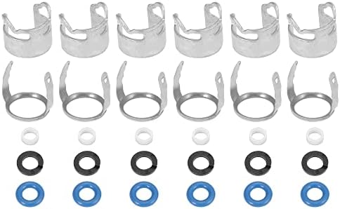 X AUTOHAUX 6 Set Fuel Injection Valve Seals Repair O Ring Kit for Audi A4 A6 A8 Q7 R8 2.8L 3.2L V6 V8 for VW Touareg Replace 06E998907G 6E998907G X Autohaux