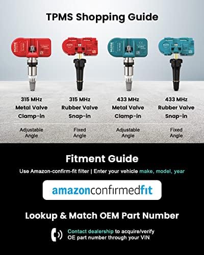 MORESENSOR Signature Series 433MHz TPMS Tire Pressure Sensor 4-Pack | Preprogrammed for Select 850+ European/American Brand Models | Replacement for 56029398AA | Clamp-in | NX-S033-4 Mobiletron