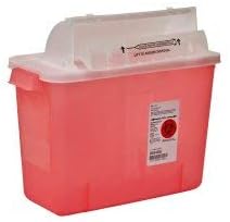 Sharps Container, SharpStar in-Room 1-Piece 11-3/4 H X 13-3/4 W X 6 D Inch 8 Quart Translucent Red Horizontal Entry Lid, 8534SA - Sold by: Pack of One Ensur