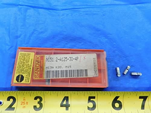 5PCS New SANDVIK N151.2-A125-30-4P H13A Carbide Grooving Inserts INDEXABLE - MB6297AR1 M & J Tooling LLC