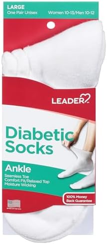 Унисекс Носки Leader Diabetic Ankle White Large Leader