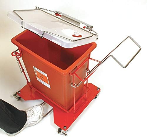 Covidien 8991FP SharpSafety Foot Pedal Cart for Hinged Lid Container, 12 and 18 gal COVIDIEN