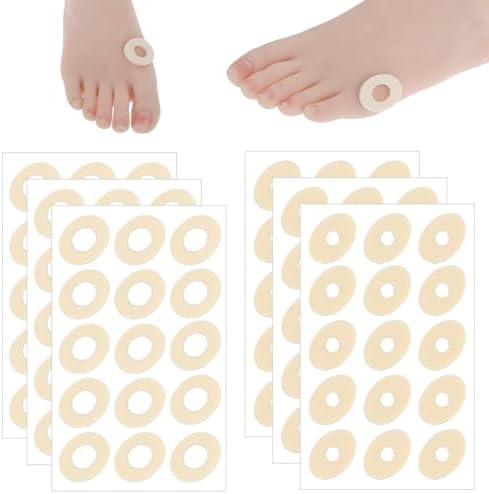 Giantree 90 Pcs Corn Cushions, Soft Latex Foam Callus Cushions Self Adhesive Callus Pads Anti Friction Reduce Foot and Heel Pain Anti-Slip Waterproof Corn Protectors Pads for Feet Giantree