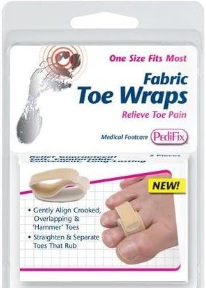 PEDIFIX Comfort Fabric Hammer Toe Wraps Crooked Toe Pain Straps Separators 2/PK ToeWraps One Size Fits Most Pedifix