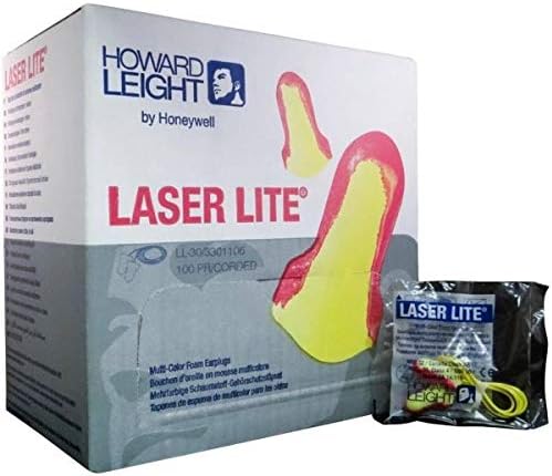 Howard Leight Laser Lite Foam Earplugs w/Cords - MS92265 (5 Box) HOWARD LEIGHT