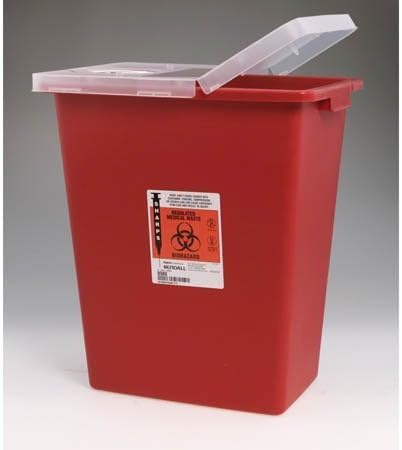 SharpSafety Sharps Container 18 gal. Vertical Entry COVIDIEN