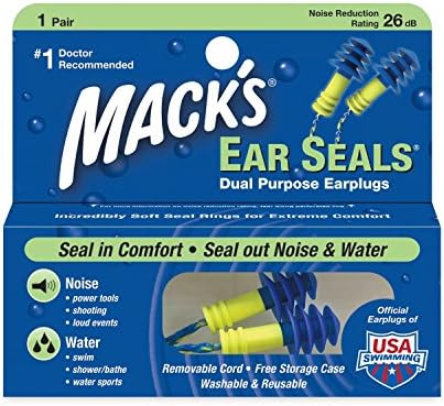 Mack's Ear Seals Dual Purpose Earplugs 1 Pair (Pack of 4) Mack's