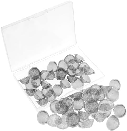 40 PCS Pipe Screens, 0.75 inch Pipe Filters, Stainless Steel Bowl Conical Screens for Pipes, Adjustable Size 3/4 inch Diameter Pipe Screens(Silver) Zeyiyer