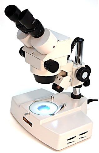 Omano OM2344-B - 7.5X-45X - Binocular - Zoom Stereo Inspection Microscope - Double-Wide Base - Dual Halogen Illumination Omano