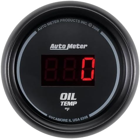 Auto Meter 6348 Sport Comp Digital 2-1/16" 0-340 Degree F Digital Oil Temperature Gauge Auto Meter