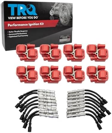 TRQ Ignition Kit Ignition Coil Spark Plugs Wire Set Compatible with 98-11 Mercedes-Benz Trq