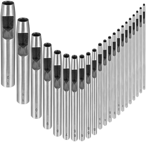 Набор из 22 предметов: пробойники для кожи, диаметром 0.5-12 мм, для ремней и рукоделия Divina Vitae