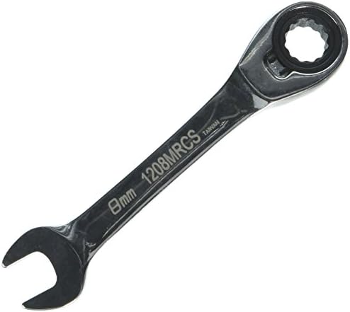 Williams 1208MRCS 12 Point 8mm Stubby Reversible Ratcheting Combination Wrench High Polish Williams