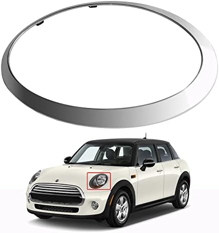 PartsFlow Headlight Trim Ring Chrome Left Driver Side For 2014 2015 2016 2017 2018 2019 Mini Cooper 51137300631 PartsFlow