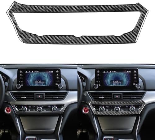 NVCNX Real Carbon Fiber Accessories Compatible with Honda 10th Gen Accord 2018-2022 2019 2020 2021 Car Dash Co-Pilot Storage Box Handle Cover Interior Trim Sticker Decal Black Nvcnx