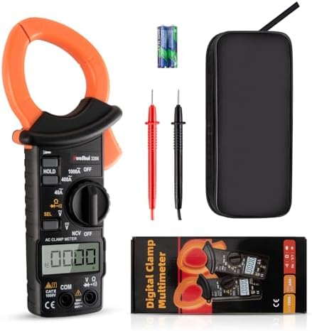 Digital Clamp Meter,True RMS 5999 Counts, 1000A AC Current Multimeter, Measures AC/DC Voltage, Resistance, Diode, Continuity, Live Recognition, NCV Detection, Flashlight for Electricians (3266) RuoShui