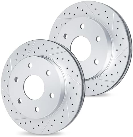 R1 Concepts Front Brake Rotor Kit |Brake Rotors| Brake Disc |Drilled and Slotted WBPN1-48009 R1 Concepts